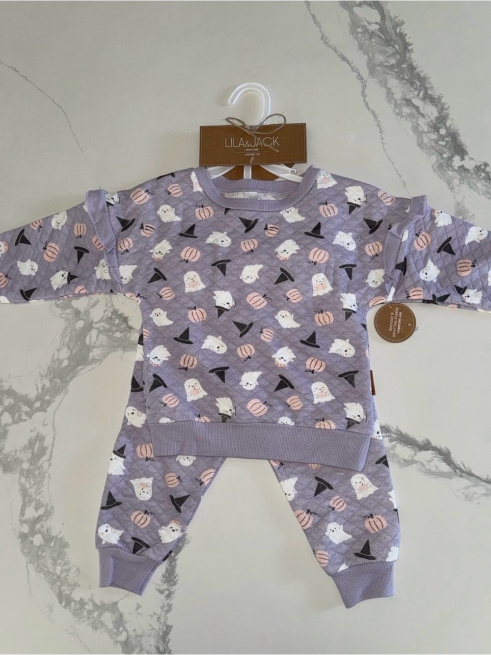 Lila & Jack Toddler Girl Fall Halloween Sweatshirt Joggers Set 2T
